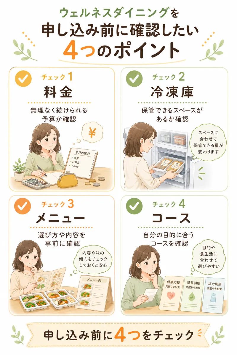 申し込み前に確認したい4つのポイント