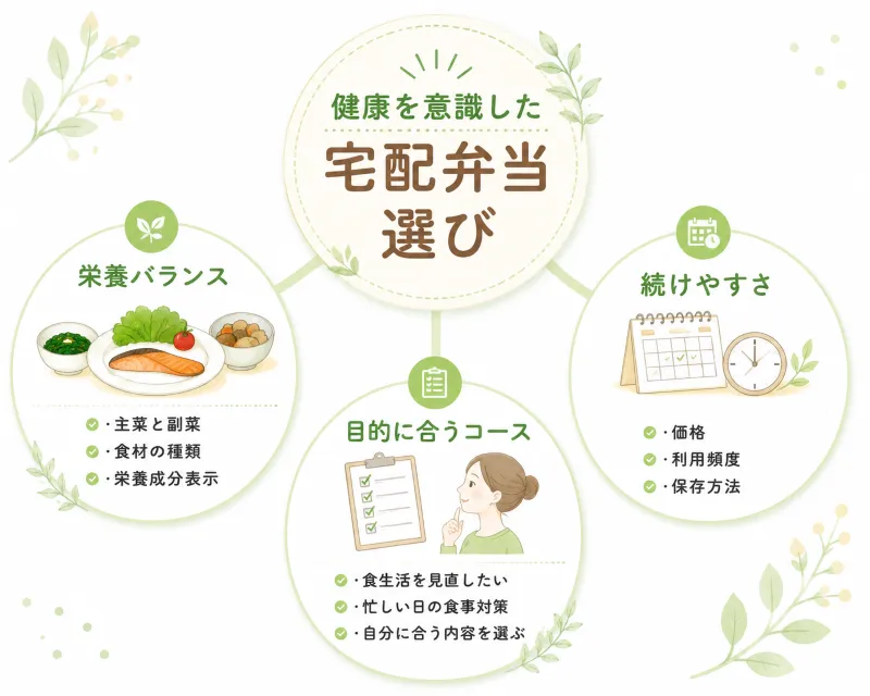 健康的な宅配弁当選び3ポイント